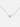 Clover leaf diamond white gold silver necklace